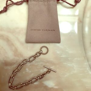 David Yurman Chain Link Bracelet w/Blue Sapphire